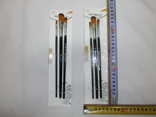 SET 3 PINCELES LENGUA DE GATO Nº4, Nº6 Y Nº10