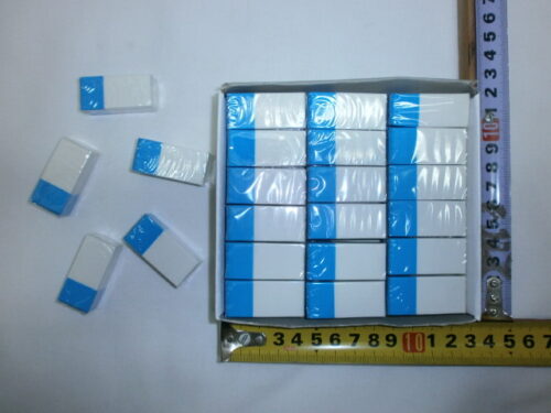 GOMA BORRAR TINTA Y LAPIZ X 36 CELESTE Y BLAN