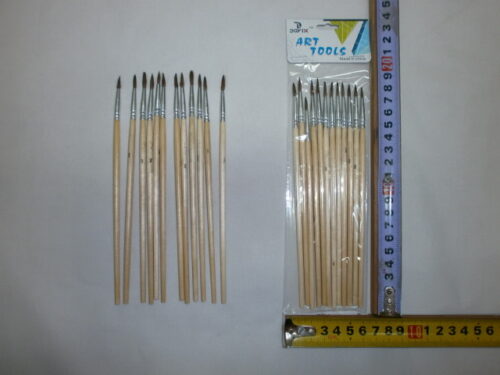 SET X 12 PINCELES ARTISTICO Nº1 PELO REDONDO