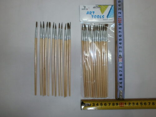 SET X 12 PINCELES ARTISTICO Nº7 PELO REDONDO