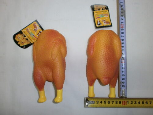 CHIFLE POLLO PARA MASCOTAS 19CM 2 SONIDOS