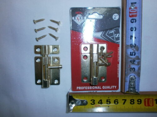 PASADOR DORADO 2" BLISTER C/TORNILLOS