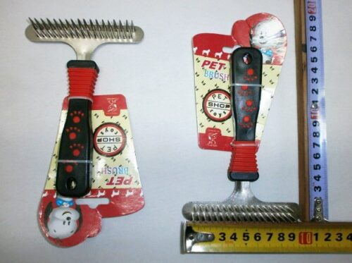 CEPILLO P/PERRO METAL DIENTES GRANDES