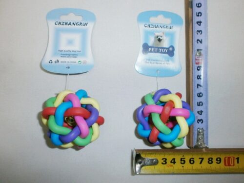 JUGUETE P/ MASCOTAS PELOTA CON SONAJERO
