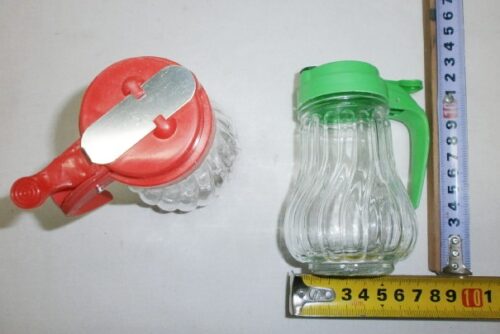 VIDRIO AZUCARERA C/TAPA DISPENSER PLASTICA