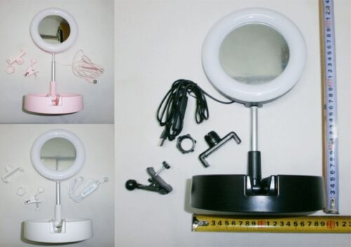 ESPEJO DE BELLEZA LUZ LED 30CM CON  ALTURA G3