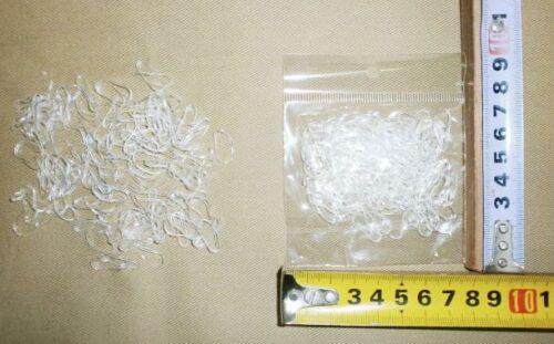 BOLSA X 150 GOMITAS P/TRENZAS *TRANSPARENTE*