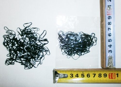 BOLSA X 150 GOMITAS P/TRENZAS COLOR NEGRO