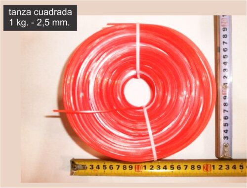 TANZA BORDEADORA CUADRADA 1 KILO 2.5MM