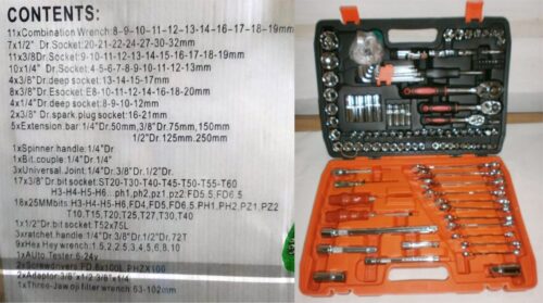 SET HERRAMIENTAS 121 PIEZAS ACERO 35K