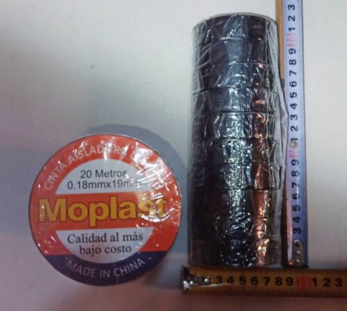 TUBO X10 CINTA AISLAR MOPLAST 20 METROS X19MM
