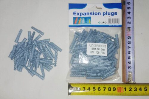 TARUGO CON TOPE N°6 X 25MM BOLSA X 100